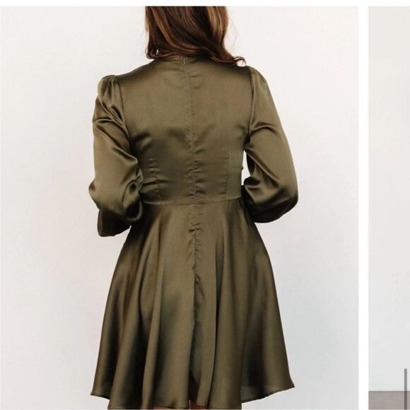 Baltic Born Olive Green Mini Dress - Picture 2 of 11